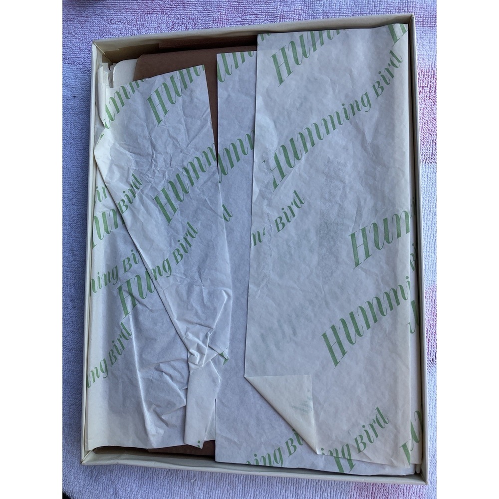 Vtg 1960s Oleg Cassini Humming Bird Stockings 9.5